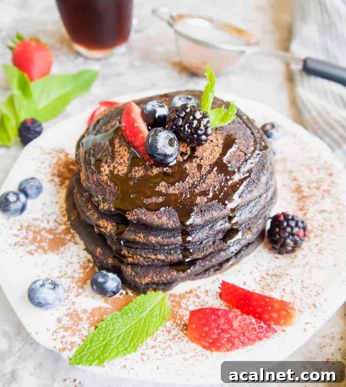 Paleo Carob Pancakes (GF) | Perchance to Cook, www.perchancetocook.com