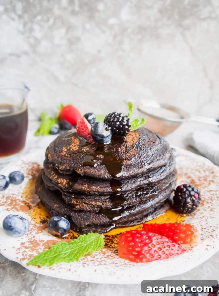 Paleo Carob Pancakes (GF) | Perchance to Cook, www.perchancetocook.com