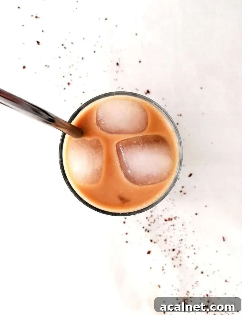 How to Make Rich, Refreshing Iced Coffee at Home 3 iced coffee in cup overhead