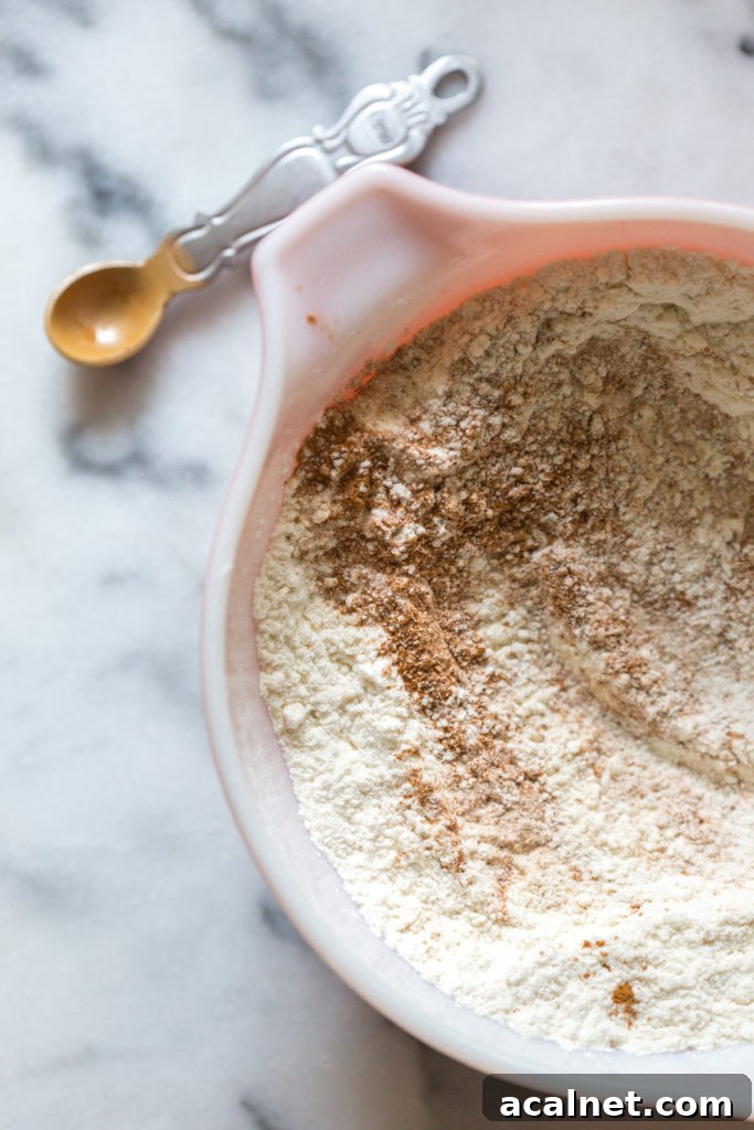 Dry ingredients for Hibiscus Shortbread Cookies