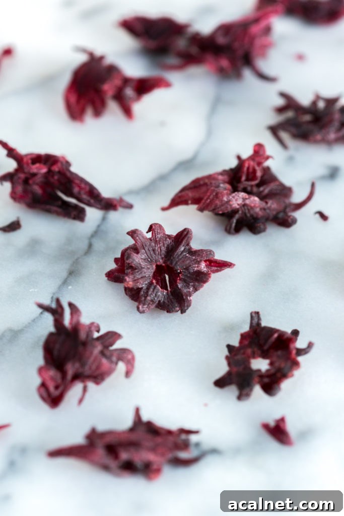 Dried hibiscus flowers