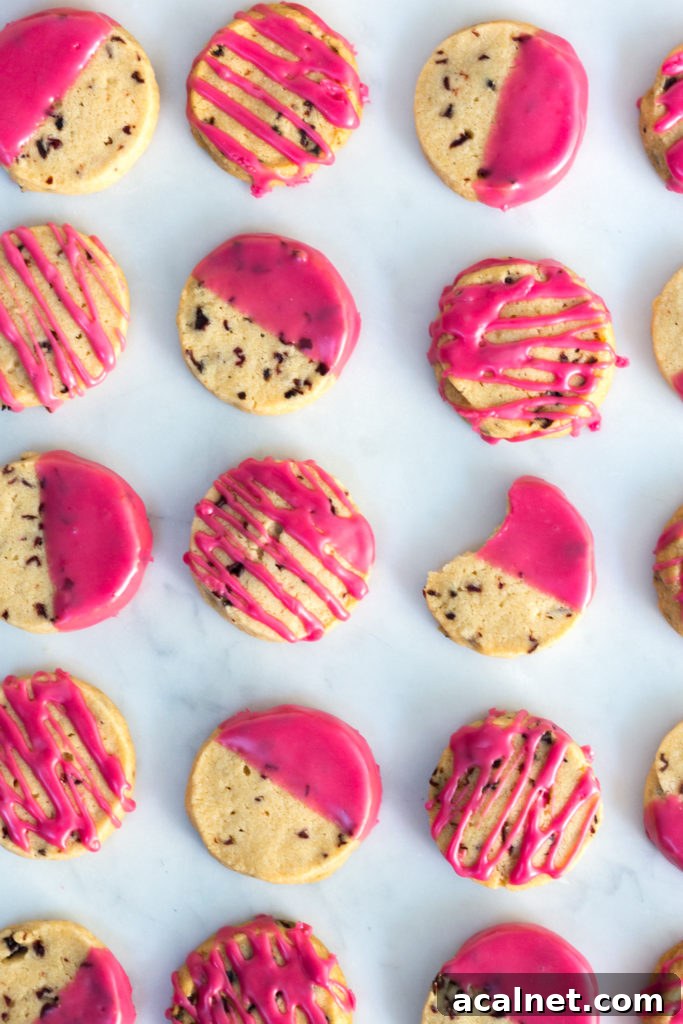 Glazed Hibiscus Shortbread Cookie grid