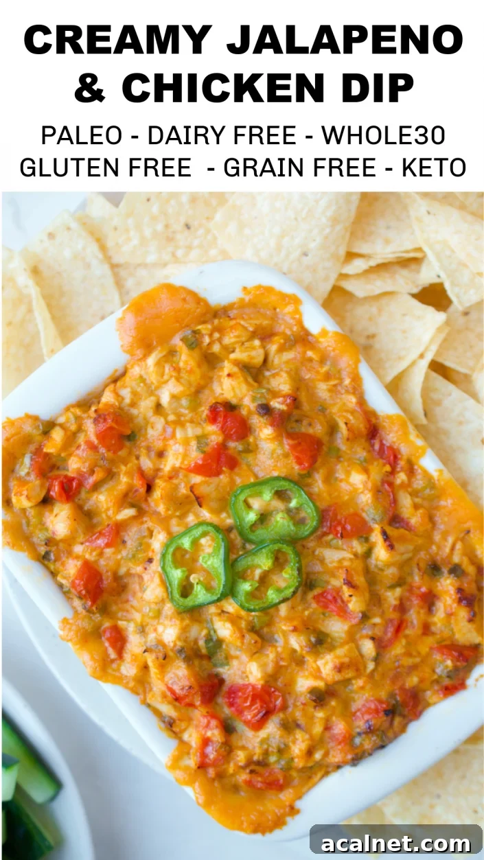 Creamy Jalapeno Chicken Dip 