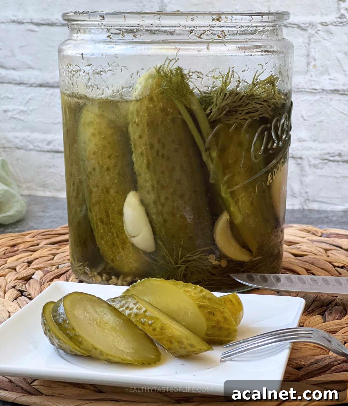 natural salt brine pickled cucumbers