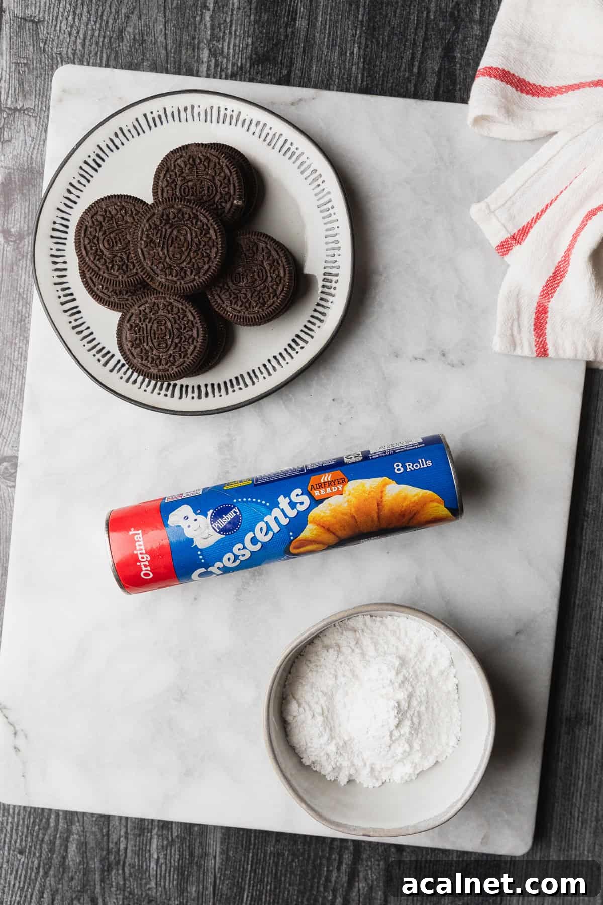 Air Fryer Oreo Bites — 3-Ingredient Dessert Recipe 4 Ingredients to make the recipe.