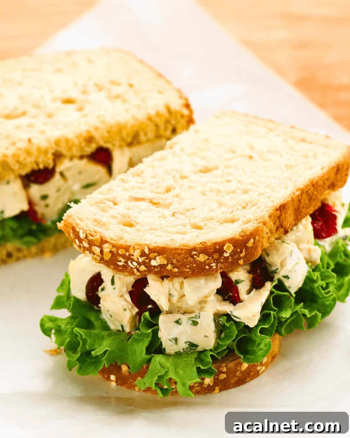 Cranberry Turkey Salad with Crunchy Apples and Pecans 3 A sandwich made with the leftovers.