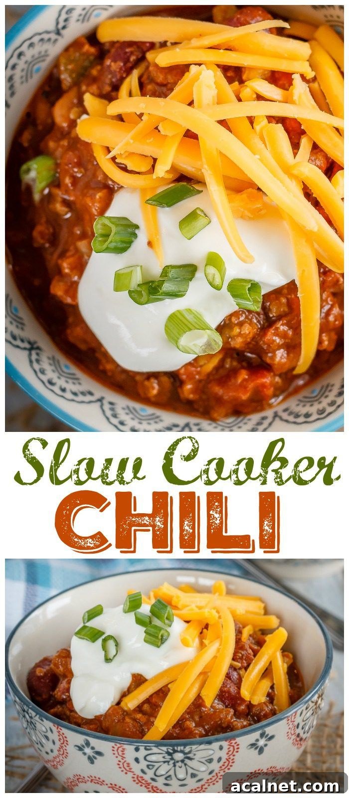 Slow cooker chili - quick, easy, and warming for cold evenings