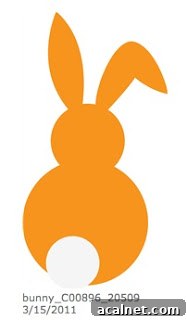 Bunny silhouette stencil shape