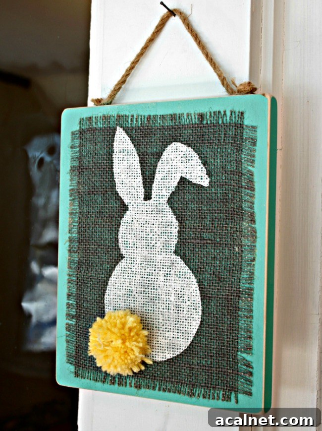 Individual bunny plaques hung separately