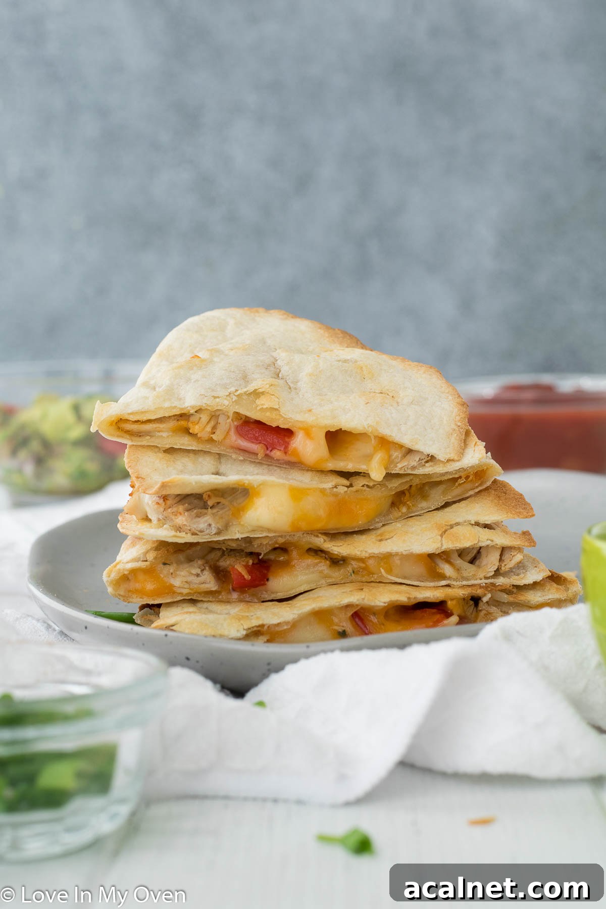 air fryer turkey quesadillas