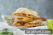 air fryer turkey quesadillas
