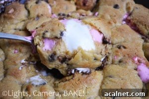 S'mores Cookie Pie is the definition of comfort food! Rich, buttery and packed full of chocolate, marshmallows and crushed digestives. This is an ooey gooey treat to die for!
