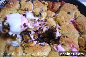 S'mores Cookie Pie is the definition of comfort food! Rich, buttery and packed full of chocolate, marshmallows and crushed digestives. This is an ooey gooey treat to die for!