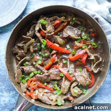 Tender garlic pepper beef