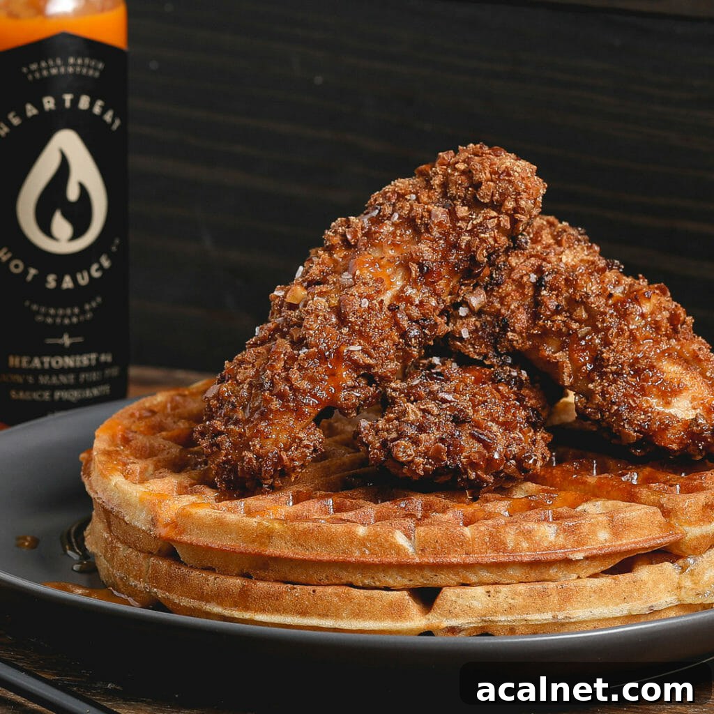 Gluten Free Sweet n Spicy Chicken and Waffles