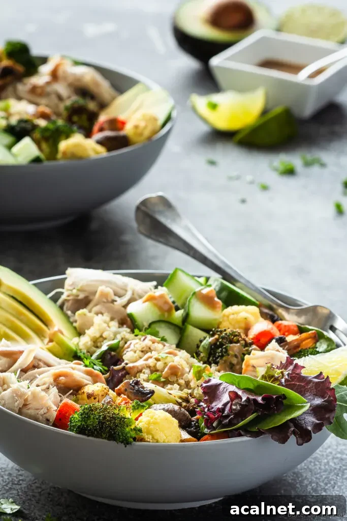 easy chicken buddha bowls