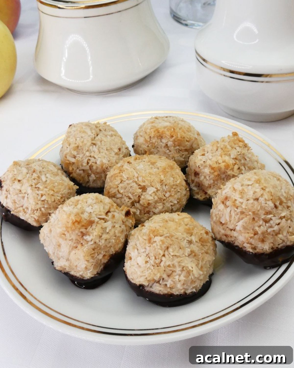 plate of coconut cookies