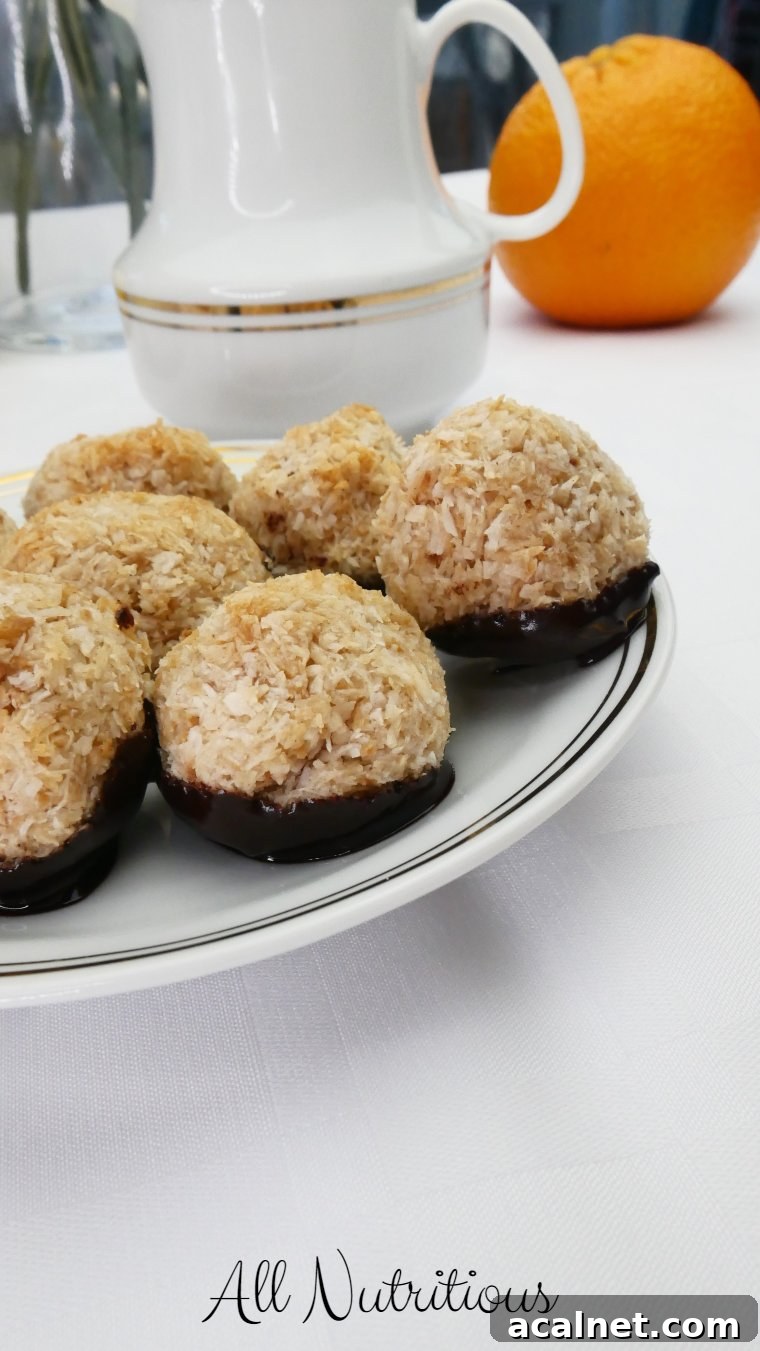 sweet coconut cookies with chocolate