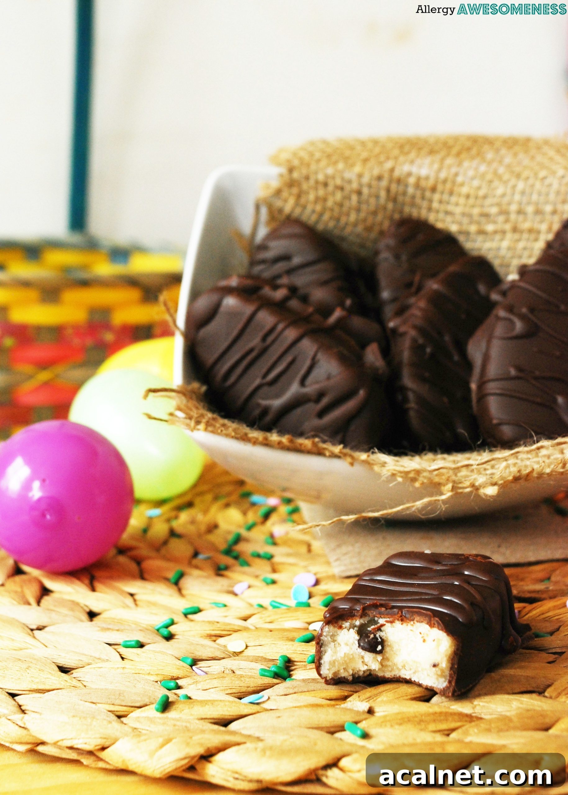 Gluten-free chocolate covered cookie dough