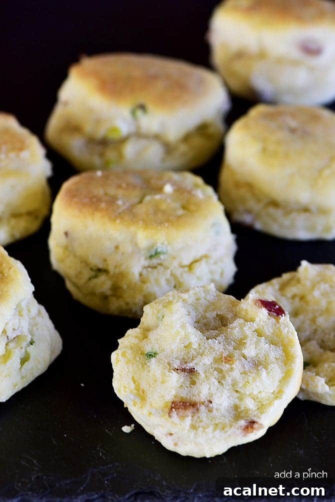 Savory Bacon and Green Onion Biscuits Recipe 4 Easy Bacon Green Onion Biscuits Recipe - These Bacon Green Onion Biscuits make a delicious addition to any meal. Made with just five ingredients, they are just perfect served with a soup or salad, too!
