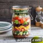 Mexican kilner jar salad