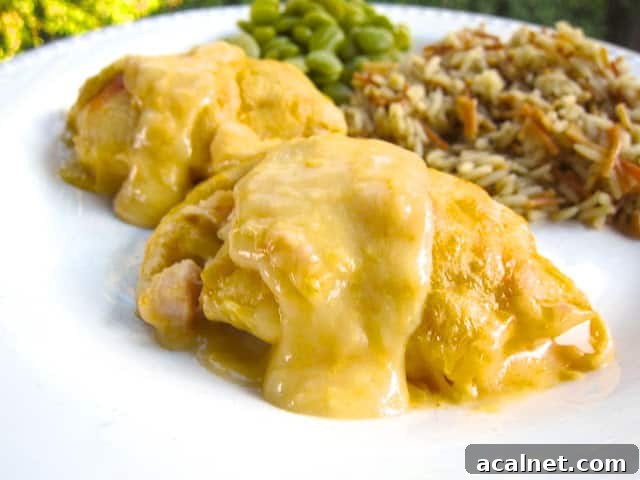 Chicken Roll Ups - chicken, cheese, milk, chicken soup and crescent rolls