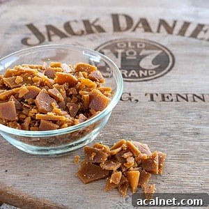 Whiskey Toffee Chocolate Chip Cookies Recipe 7 bowl of whiskey toffee on Jack Daniel's barrel head