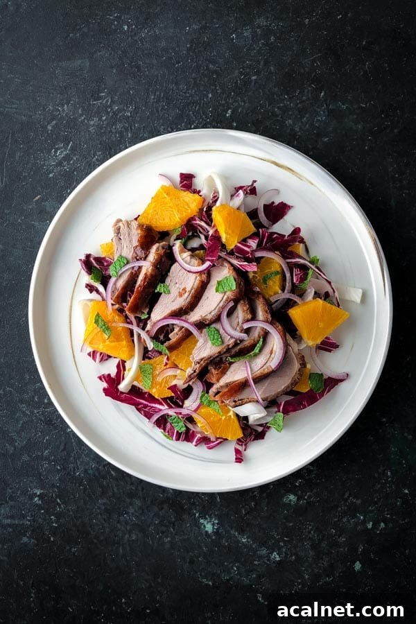 Cantonese Roast Duck Salad with Radicchio