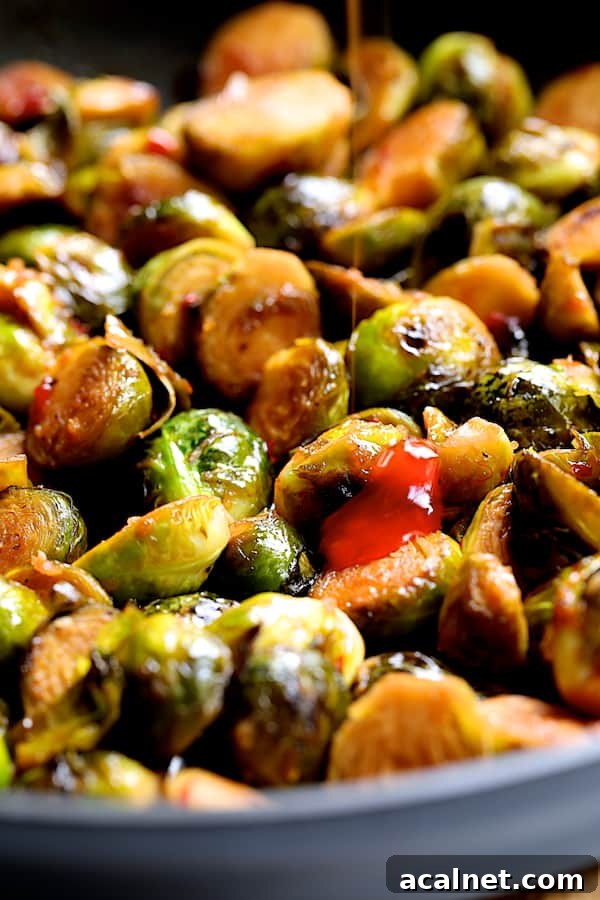 Pan-Roasted Brussels Sprouts with Thai Sweet Chili