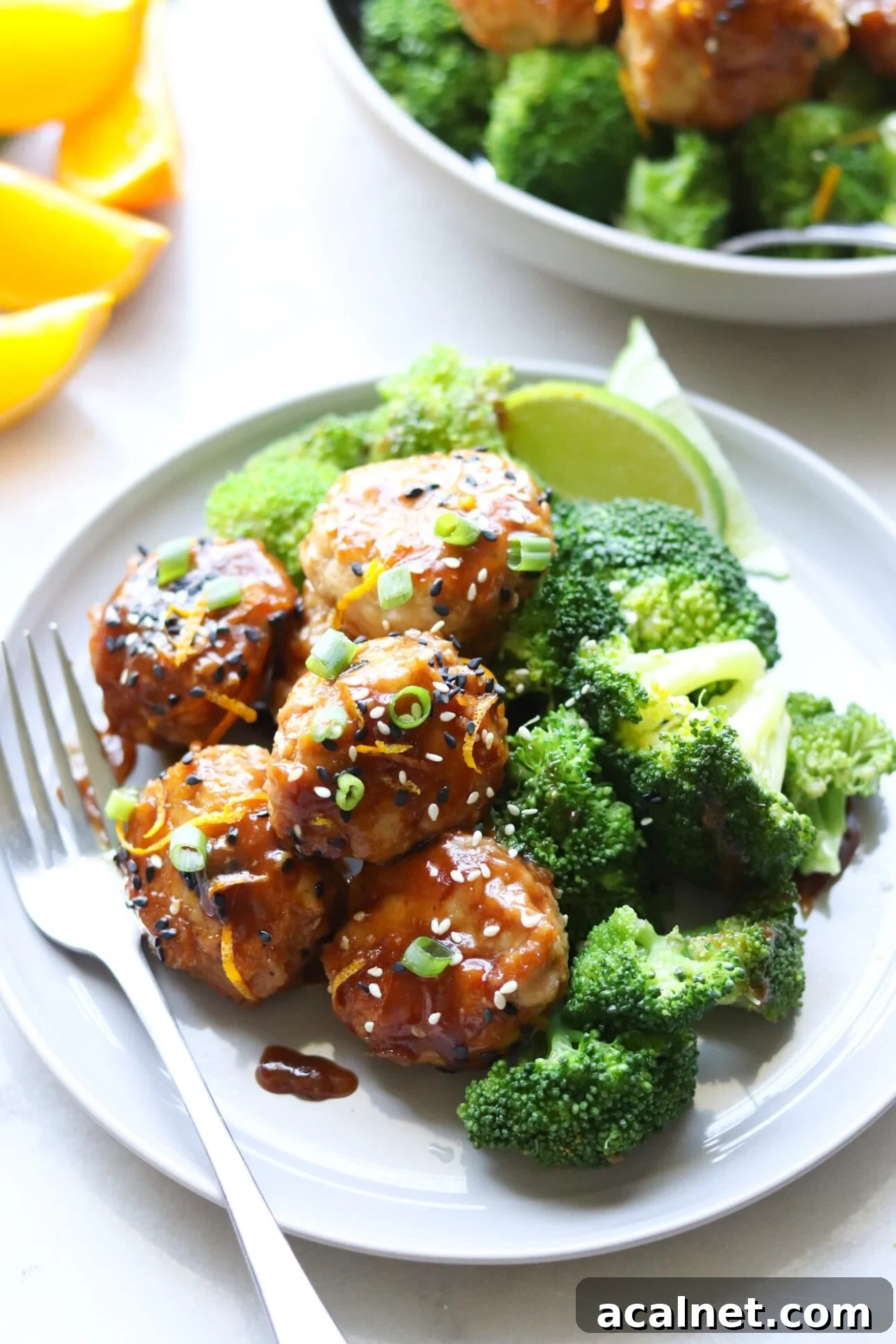 Easy Orange Chicken Meatballs by Cook at Home Mom
