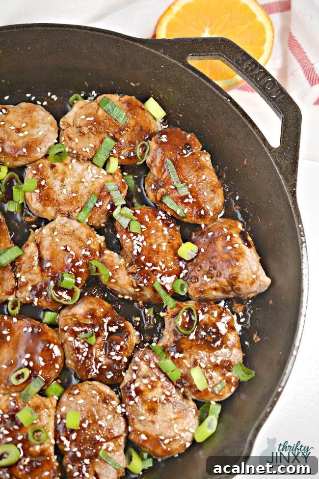 Orange Teriyaki Pork Medallions by Thrifty Jinxy
