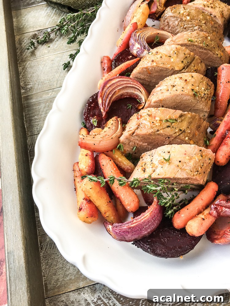 Orange-Glazed Pork Loin with Roasted Root Vegetables