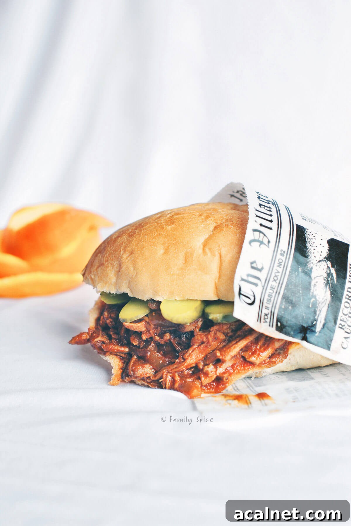 Orange Barbecue Pulled Pork Sandwich by Family Spice
