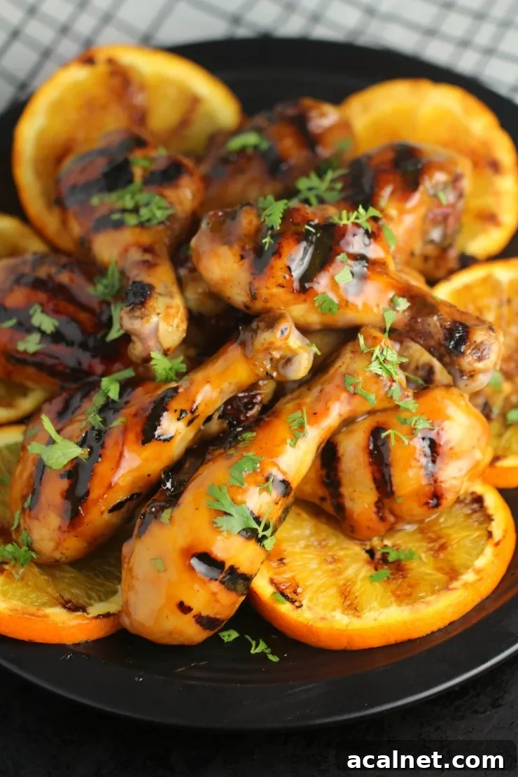 Orange Glazed BBQ Chicken Drumsticks by Frugal Mom, Eh!