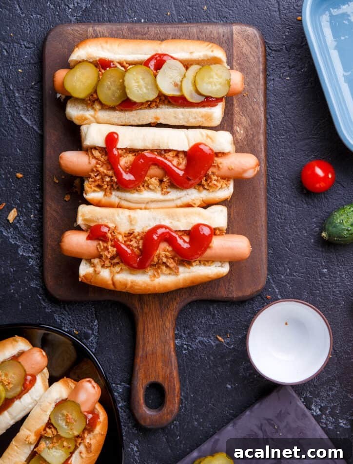 Oven-Baked Hot Dogs: Quick, Crispy Method in 20 Minutes 4 How to cook a hot dog in the oven on a cutting board