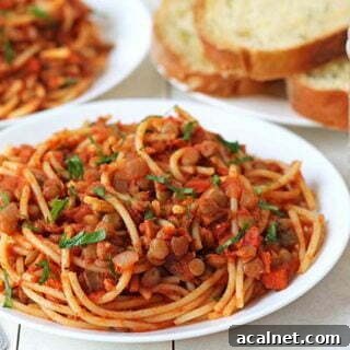 Quick & Easy Vegan Lentil Bolognese