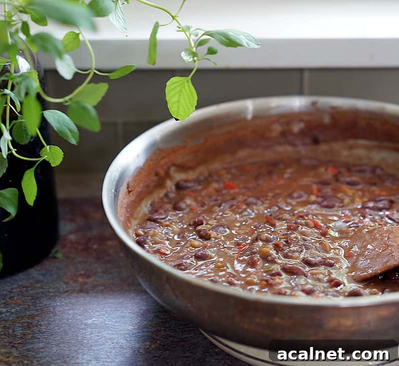 15-Minute Vegan Red Beans and Rice (Oil-Free) 4 Cheater Red Beans and Rice in a saute pan