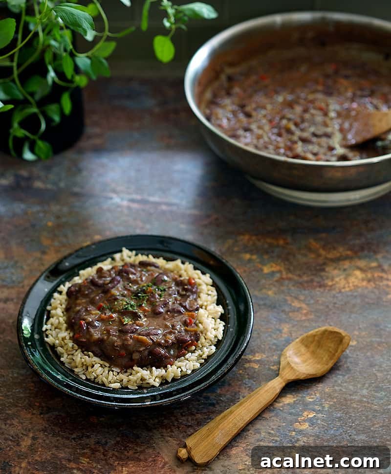 15-Minute Vegan Red Beans and Rice (Oil-Free) 5 vegna red beans and rice