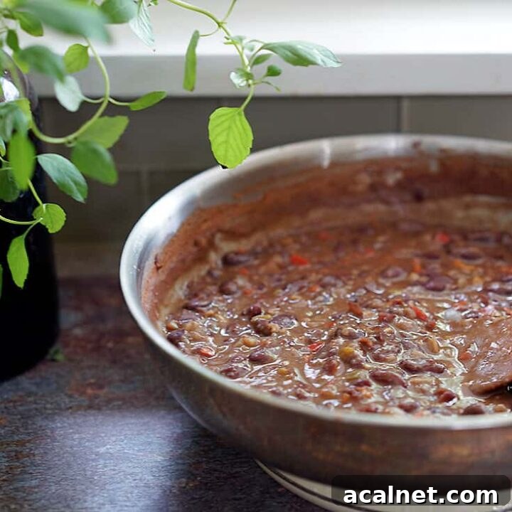 Cheater Red Beans and Rice in a saute pan