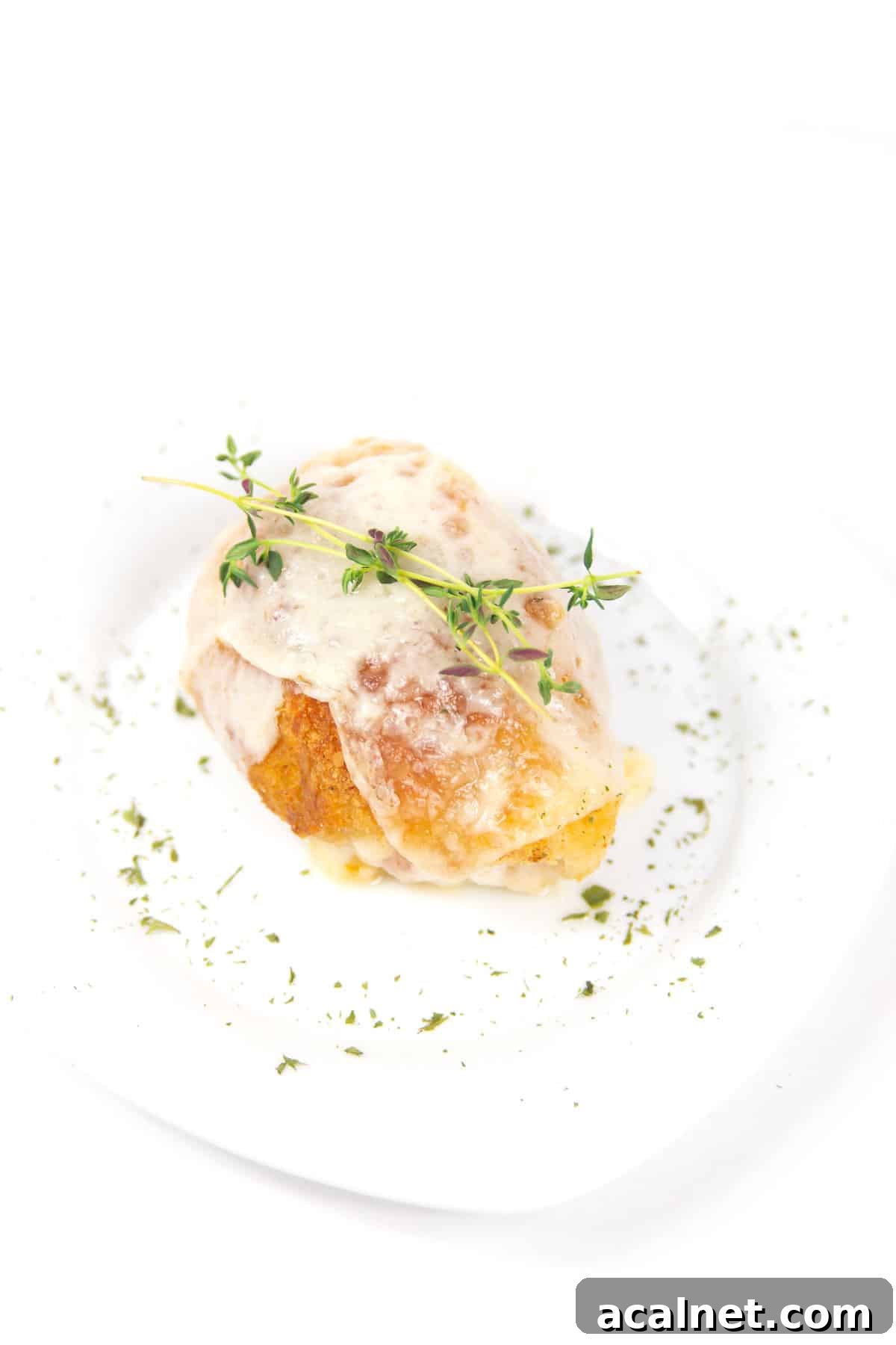 melting cheese on cordon bleu