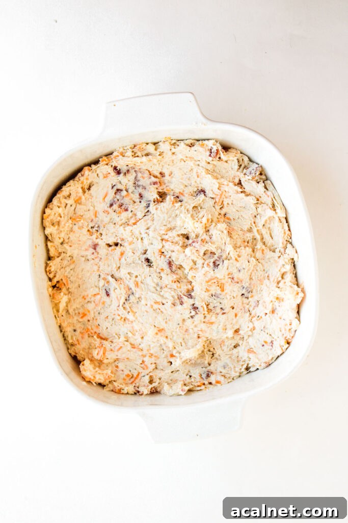 crack chicken dip before baking