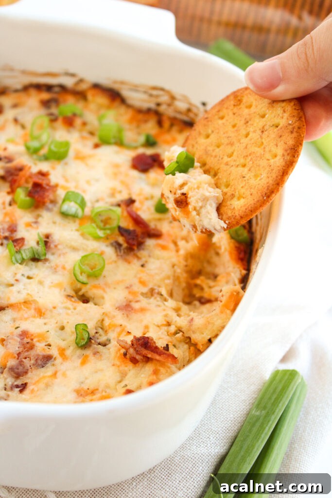 cracker scooping crack chicken dip