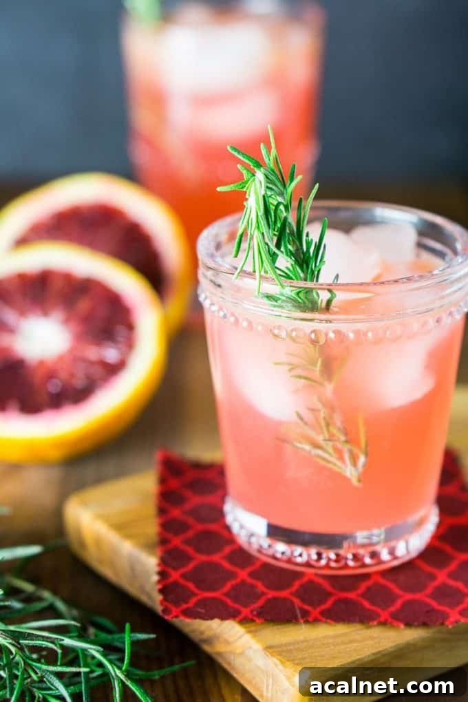 blood orange gin and tonic
