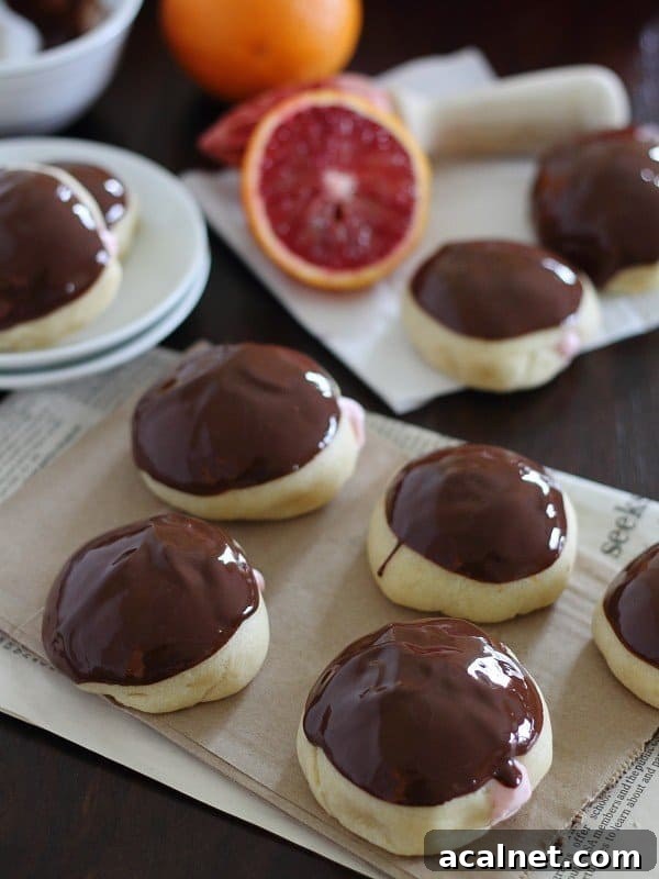 blood orange chocolate glazed doughnuts