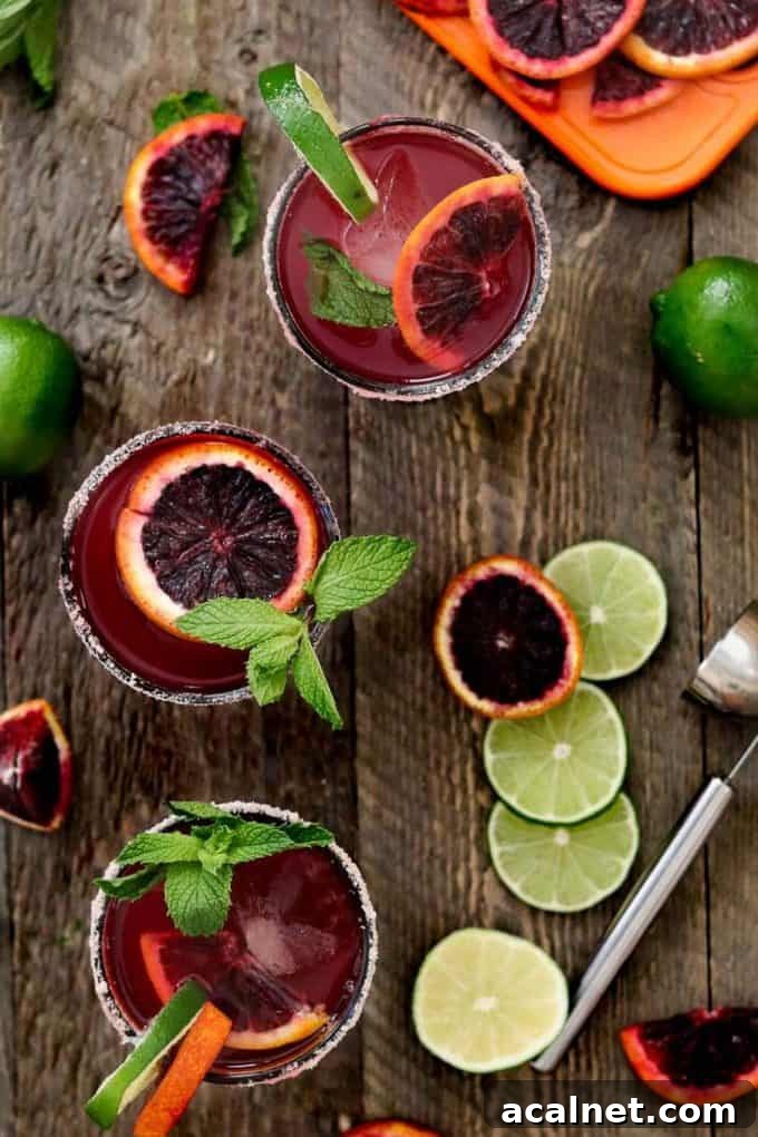 blood orange margaritas