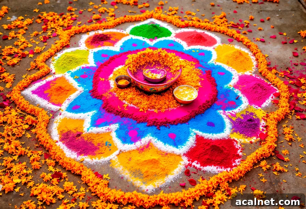 Preparations Holi Festival Colors
