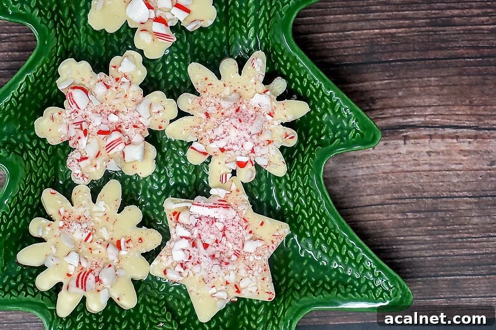 Peppermint Bark with Layered White and Dark Chocolate 4 Chopped baking chocolate