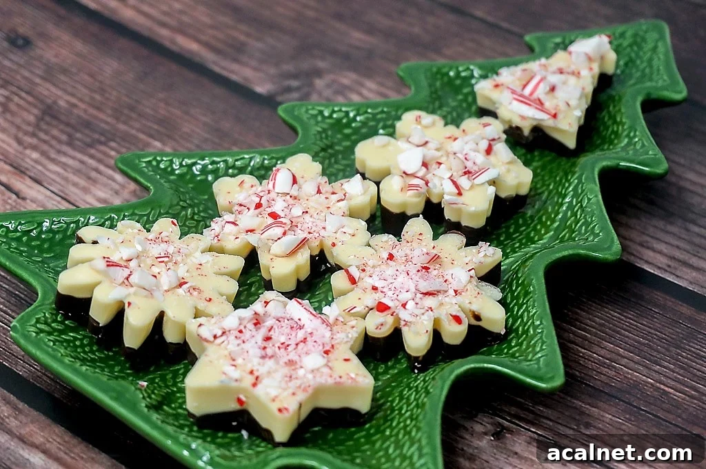 Peppermint Bark with Layered White and Dark Chocolate 5 Melting chocolate in bowls