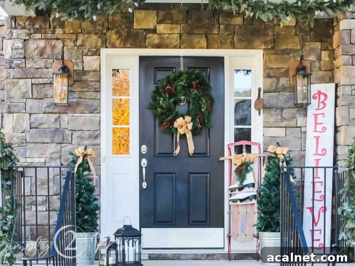 christmas front porch
