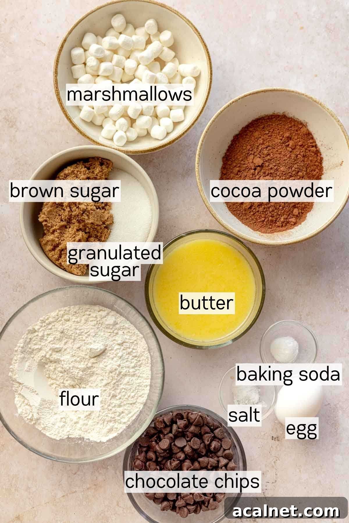 chocolate marshmallow cookie ingredients